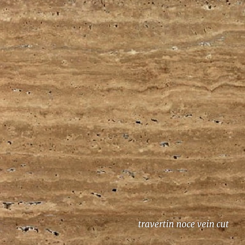 travertin noce vein cut